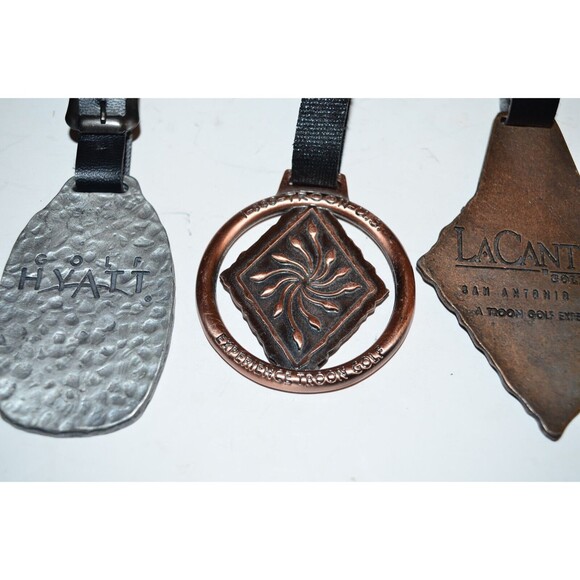 HTF Hyatt Westin LaCantera Metal Golf Bag Tag Lot San Antonio Texas 3pc lot - Picture 10 of 16